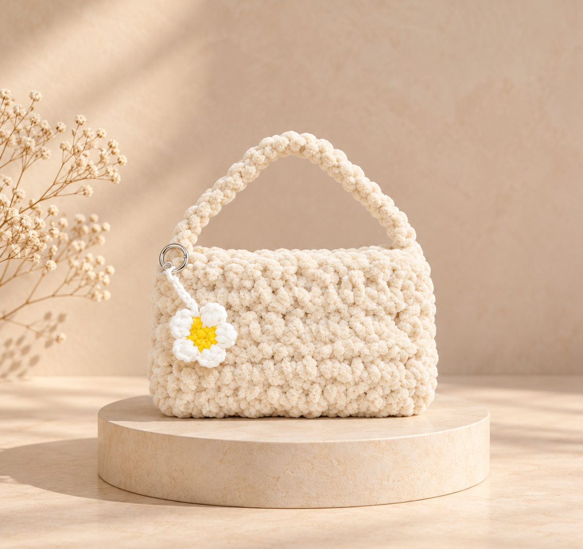 Off-white Fluffy Bag