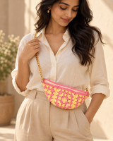 Airport Crossbody Bag — model holding the bag