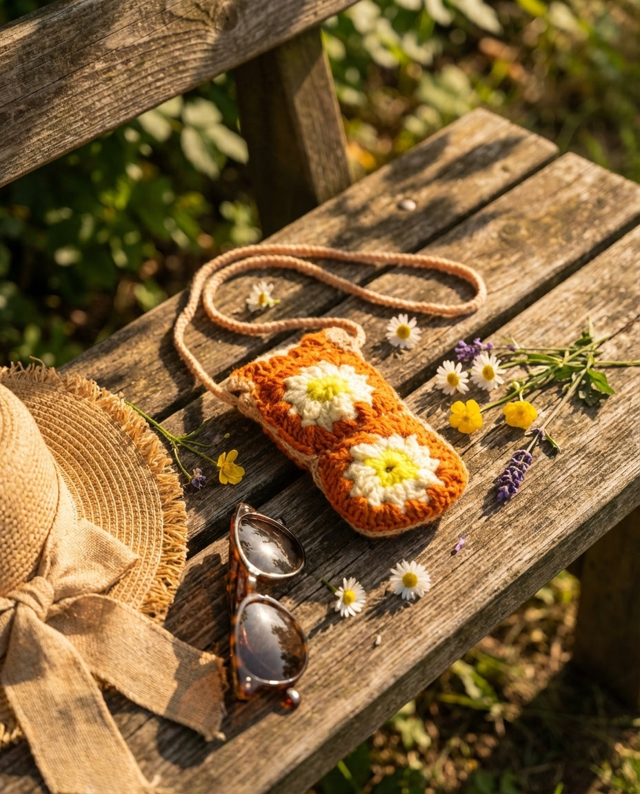 Daisy phone pouch lifestyle