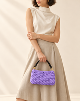 Everyday Shoulder Bag – Lilac — model holding the bag
