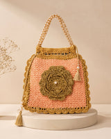 Festive Rose Potli, handmade crochet by House of Reena