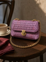 Mauve Elegance Flap Bag lifestyle view