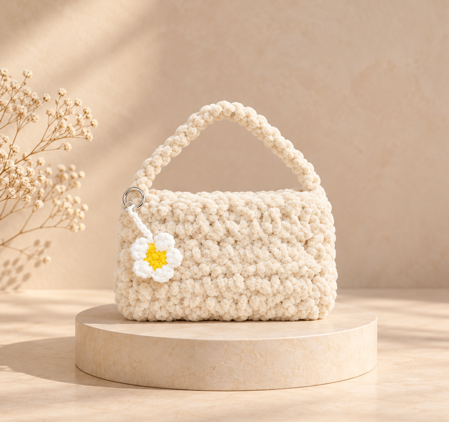 Off-white Fluffy Bag