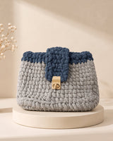 Slate Elegance Purse, handmade crochet by House of Reena